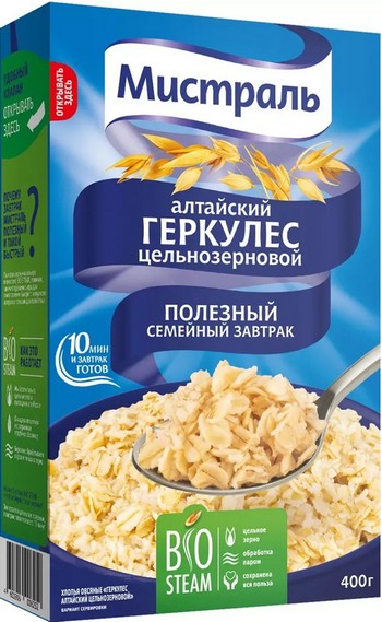 Хлопья Мистраль Геркулес Алтайский к/у 400г