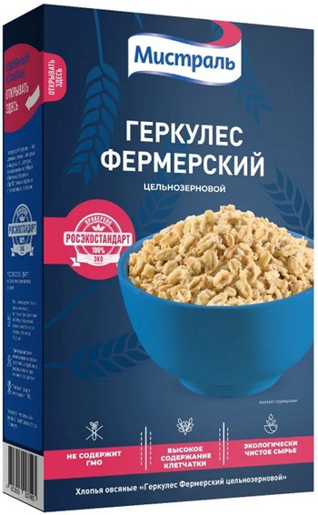 Хлопья Мистраль Геркулес Фермерский к/у 400г