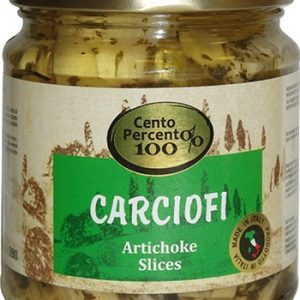 Артишоки Cento Percento резаные ст/б 280г