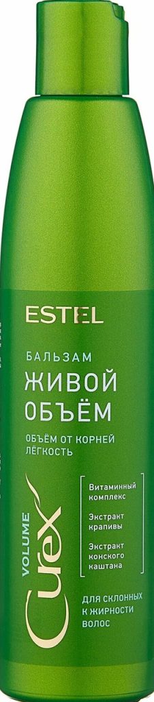 Бальзам Estel Curex Volume живой объем д/склон к жирности волос 250мл
