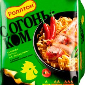 Лапша Роллтон курица с огоньком 100г