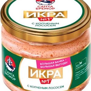 Икра Санта Бремор деликатесная с копченым лососем 270г