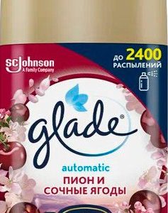 Освежитель воздуха Glade Automatic Пион и сочные ягоды смен балон сухое распыление 269мл
