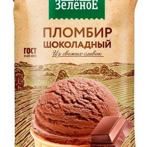 Мороженое Село Зеленое Пломбир Шоколадный 15% стакан 90г без змж