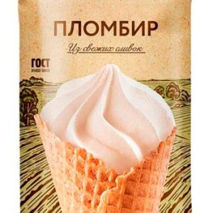 Мороженое Село Зеленое Пломбир 15% рожок 110г без змж