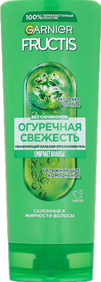 Бальзам-ополаскиватель д/волос Garnier Fructis огуречная свежесть 387мл