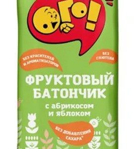 Фруктовый батончик Ого! абрикос/яблоко 30г