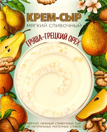Крем-сыр Amyga Груша-грецкий орех сливочный 120г