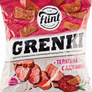 Гренки Flint ржаные Телятина с аджикой 100г