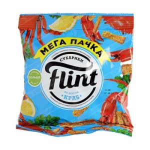 Сухарики Flint пшенично-ржаные Краб 100г