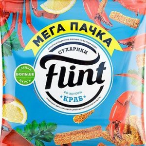 Сухарики Flint пшенично-ржаные Краб 190г