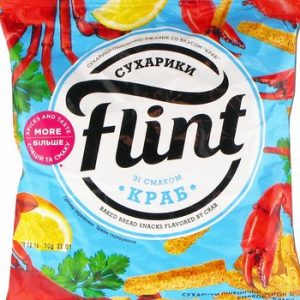 Сухарики Flint пшенично-ржаные Краб 60г