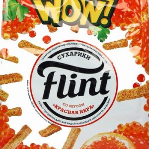Сухарики Flint пшенично-ржаные Красная икра 190г