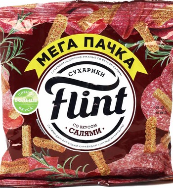 Сухарики Flint пшенично-ржаные Салями 100г