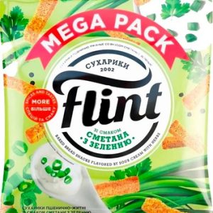 Сухарики Flint пшенично-ржаные Сметана с зеленью 100г