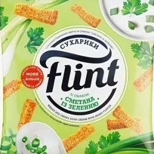 Сухарики Flint пшенично-ржаные Сметана с зеленью 60г