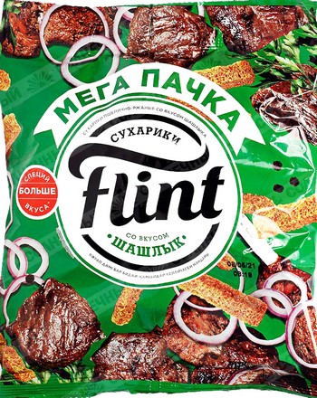 Сухарики Flint пшенично-ржаные Шашлык 100г