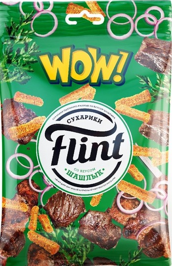 Сухарики Flint пшенично-ржаные Шашлык 190г
