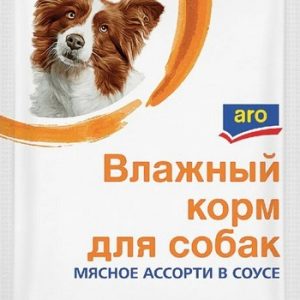 Корм д/собак Aro мясное ассорти в соусе м/у 85г