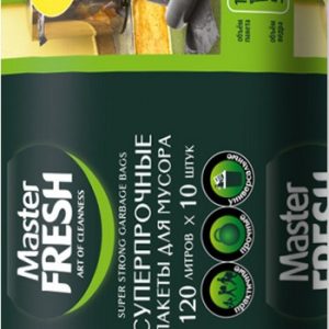 Пакеты д/мусора Master Fresh XXХL 120л 10шт черные суперпрочные