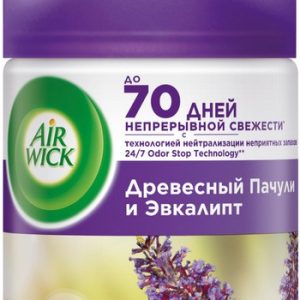 Освежитель воздуха Air Wick Pure Древесный пачули и эвкалипт смен балон сухое распыление 250мл