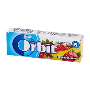 Жев.резинка Wrigley Orbit клубника-банан 10под 13,6г