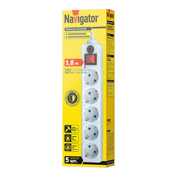 Сетевой фильтр Navigator 71 861 NSP-05-180-ESC-3х0,75 5 гн 1,8