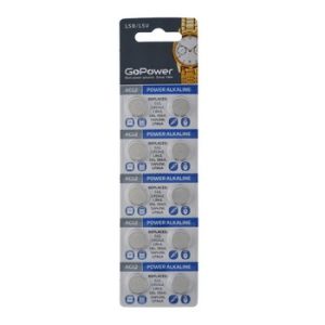 Батарейка GoPower G12/LR1142/LR43/386A/186 BL10 Alkaline 15V