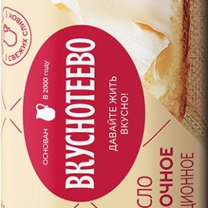 Масло Вкуснотеево сливочное традиционное линкавер 82,5% 340г без змж