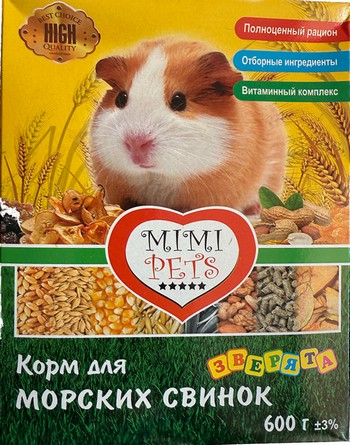 Корм д/морских свинок Mimi Pets 600г