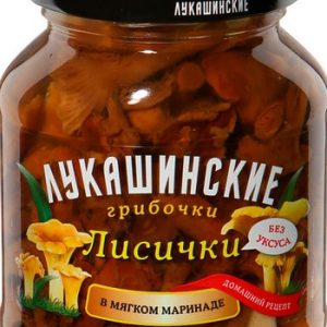 Грибы Лукашинские Лисички маринованные ст/б 340г