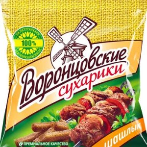 Сухарики Воронцовские ржано-пшеничные со вкусом Шашлык 120г