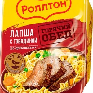 Лапша Роллтон с говядиной лоток 90г