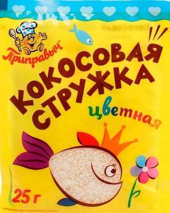 Кокосовая стружка Приправыч белая м/у 25г