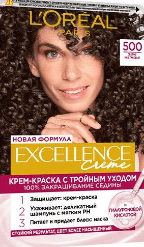 Краска д/волос Loreal Excellence №500 светло-каштановый