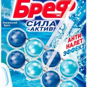 Блок д/унитаза Bref Сила Актив 4в1 океанский бриз 2х50г