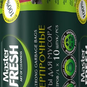 Пакеты д/мусора Master Fresh XXХL суперпрочные усиленное дно черные 28мкм 160л 10шт 80105