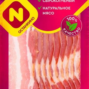 Бекон Останкинский МК с/к серв нарезка в/у 180г