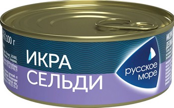 Икра сельди Русское море Деликатесная Люкс Оригинальная 100г