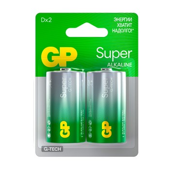 Батарейки GP 13A-2S2 SUPER R20 шринк 2шт