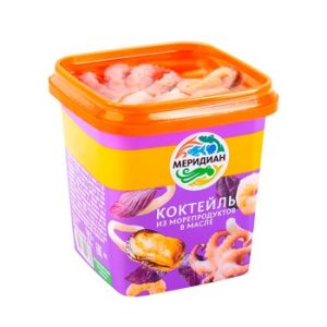 Коктейль Меридиан из морепродуктов в масле п/б 270г