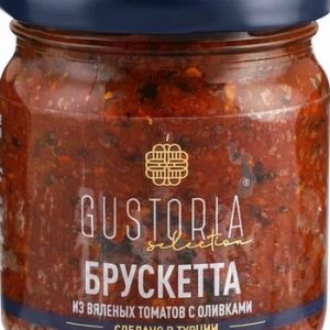 Брускетта Gustoria из вяленых томатов с оливками ст/б 210мл
