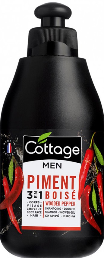 Шампунь-гель д/душа Cottage Men Wooded Pepper Древесный перец 250мл