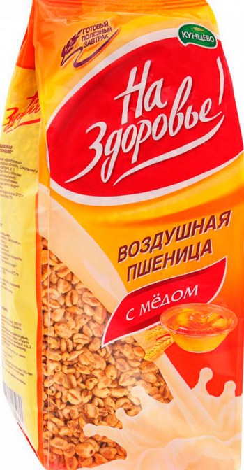 Воздушная пшеница Кунцево На Здоровье! с медом м/у 100г