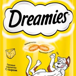 Корм д/кот Dreamies Лакомые подушечки сыр м/у 140г