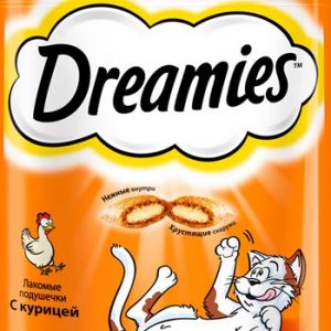 Корм д/кот Dreamies Лакомые подушечки курица м/у 140г