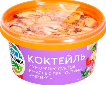 Коктейль Меридиан из морепродуктов мехико в масле с пряностями п/б 430г