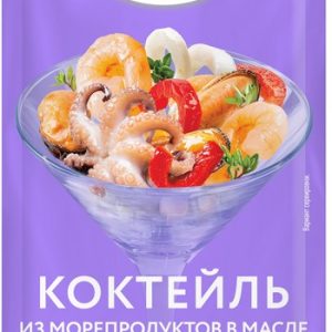 Коктейль Меридиан из морепродуктов мехико в масле с пряностями ш/бокс 200г