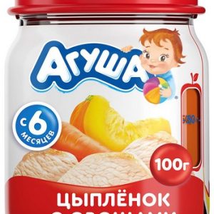 Пюре Агуша цыпленок овощи ст/б 100г