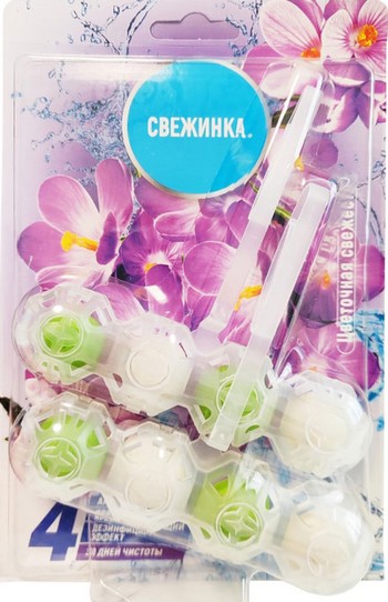 Блок д/унитаза Свежинка 4в1 цветочная свежесть 2х50г